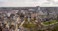 Aerial view of the Victorian architecture of Prospect Square in Harrogate