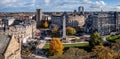 Aerial view of the Victorian architecture of Prospect Square in Harrogate