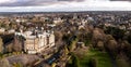 Aerial view of Victorian architecture in the Yorkshire Spa Town of harrogate