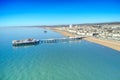 Aerial view of the Victorian Palace Pier in Brighton