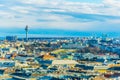 Aerial view of Vienna with belvedere palace and the arsenal tower from the stephansdom cathedral....IMAGE Royalty Free Stock Photo