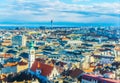 Aerial view of Vienna with belvedere palace and the arsenal tower from the stephansdom cathedral....IMAGE Royalty Free Stock Photo