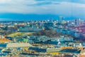 Aerial view of Vienna with belvedere palace and the arsenal tower from the stephansdom cathedral....IMAGE Royalty Free Stock Photo