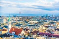 Aerial view of Vienna with belvedere palace and the arsenal tower from the stephansdom cathedral....IMAGE Royalty Free Stock Photo