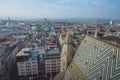 Aerial view of Vienna and St Stephens Cathedral Stephansdom - Vienna, Austria Royalty Free Stock Photo