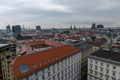 Aerial view of Vienna from the stephansdom cathedral.