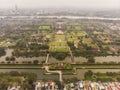 Aerial view of Vietnam ancient Tu Duc royal tomb and Gardens Of Tu Duc Emperor near Hue, Vietnam. Unesco World Heritage Site Royalty Free Stock Photo