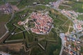 Aerial view of the village of Almeida in Portugal