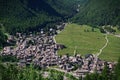 Aerial view of the village of Cogne