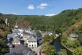 Aerial view village Esch-sur-Sure in Luxembourg Royalty Free Stock Photo