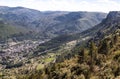 Aerial view of village in France