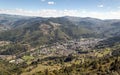 Aerial view of village in France