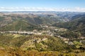 Aerial view of village in France