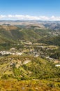 Aerial view of village in France