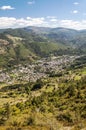 Aerial view of village in France