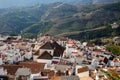 Aerial view of the village Frigiliana, Axarquia, Malaga province
