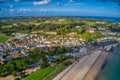 Aerial View of the Village of Gorey in Jersey