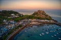 Aerial View of the Village of Gorey in Jersey