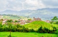 View on aerial view of village Jerico antioquia, Colombia Royalty Free Stock Photo