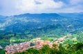 View on aerial view of village Jerico antioquia, Colombia Royalty Free Stock Photo