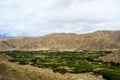 View of a village in Ladakh in Kashmir India