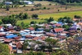 Aerial view of a village in Lopburi