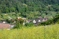 Aerial view of the village Malancrav, Transylvania.