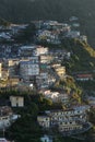 Aerial view of village in the morning, Mussoorie, Uttarakhand
