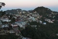 Aerial view of village in the morning, Mussoorie, Uttarakhand