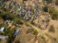 Aerial view of village in Nepal