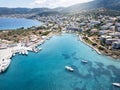 Aerial view of the village Porto Rafti, east of Athens