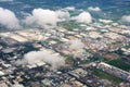 Aerial view Village in Southern of Thailand from airplan