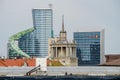 Aerial view of Vilnius post-war and current architecture Royalty Free Stock Photo