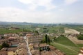 Aerial view of the vineyards of Barbaresco, Piedmont. Royalty Free Stock Photo