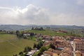 Aerial view of the vineyards of Barbaresco, Piedmont.