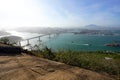 Aerial View of Vitoria City with Terceira Ponte Bridge, Espirito Santo, Brazil Royalty Free Stock Photo