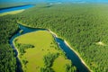 an aerial view of the Vodlozero National Park.