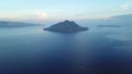 Aerial View of Volcanic Island in Pantar Strait