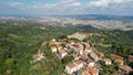 Aerial view of Volterra, a medieval city of Tuscany Royalty Free Stock Photo