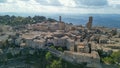 Aerial view of Volterra, a medieval city of Tuscany Royalty Free Stock Photo