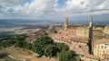 Aerial view of Volterra, a medieval city of Tuscany Royalty Free Stock Photo