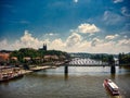 aerial view of Vysehrad church in Prague