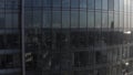 Aerial view of Vysotsky skyscraper and Ekaterinburg city landscape, Russia. Stock footage. Flying close to the glass Royalty Free Stock Photo