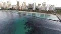 Aerial view of Waikiki Beach in Honolulu, Hawaii