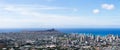 Aerial view of Waikiki and University of Hawaii Royalty Free Stock Photo