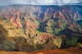 Aerial view into Waimea Canyon, also known as the Grand Canyon o Royalty Free Stock Photo