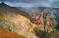 Aerial view into Waimea Canyon, also known as the Grand Canyon o Royalty Free Stock Photo