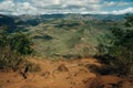 Aerial View of Waimea Canyon State Park, Kauai County, Hawaii, United States. Royalty Free Stock Photo