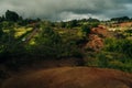 Aerial View of Waimea Canyon State Park, Kauai County, Hawaii, United States. Royalty Free Stock Photo