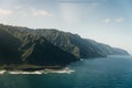 Aerial View of Waimea Canyon State Park, Kauai County, Hawaii, United States. Royalty Free Stock Photo